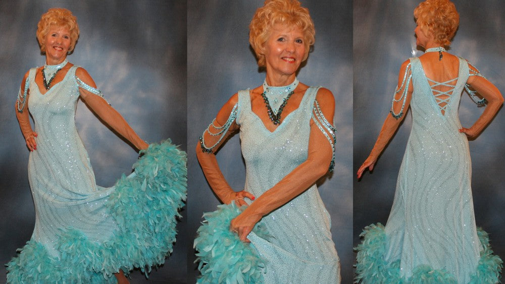 Blue Ballroom Dresses | Blue Latin Dresses | Blue Dance Dresses  Crystal's  Creations