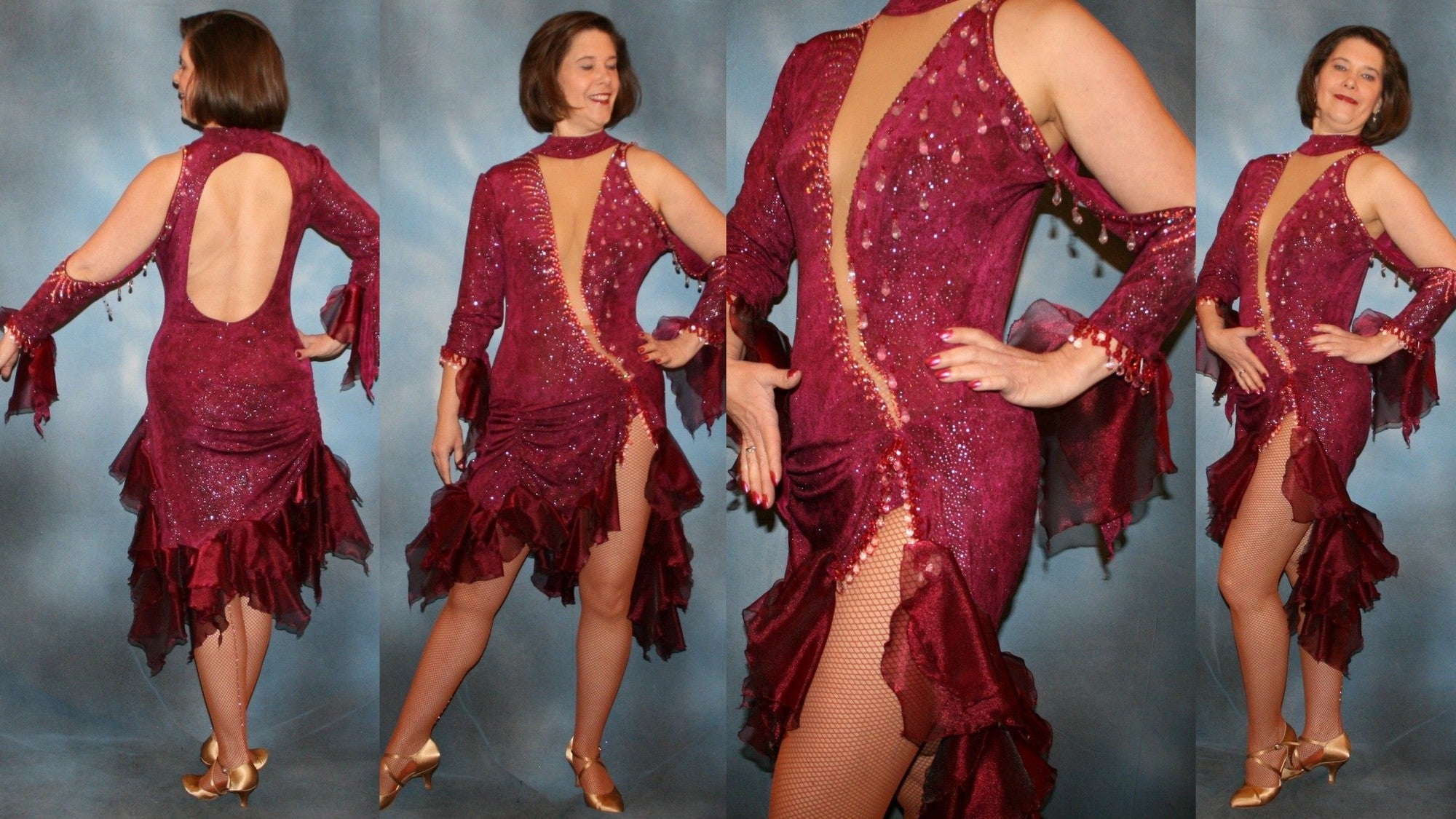 Burgundy & Wine Ballroom Dresses | Burgundy & Wine Latin Dresses Crystal's Creations Burgundy & Wine Ballroom Dresses | Burgundy & Wine Latin Dresses Crystal's Creations