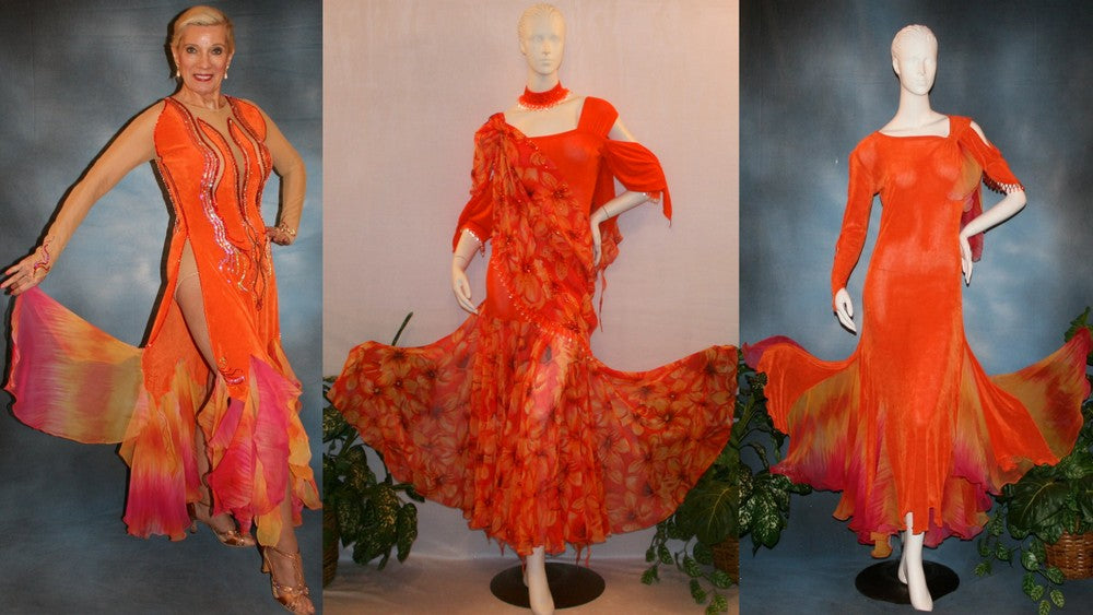 Orange Ballroom & Latin-Rhythm Dresses
