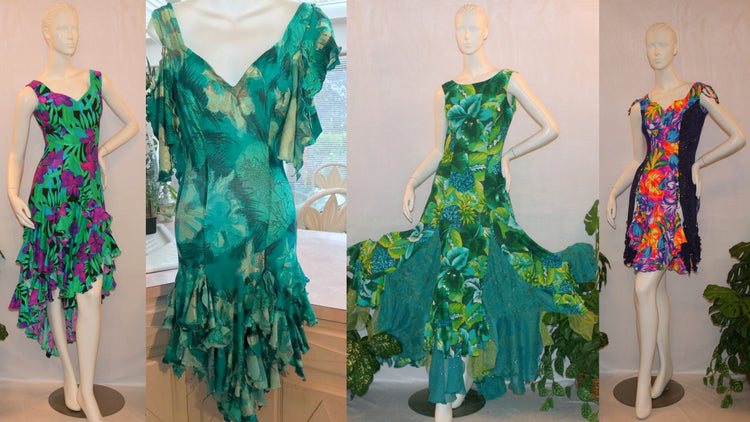 Tropical Prints-Ballroom, Latin-Rhythm & Tango Dresses