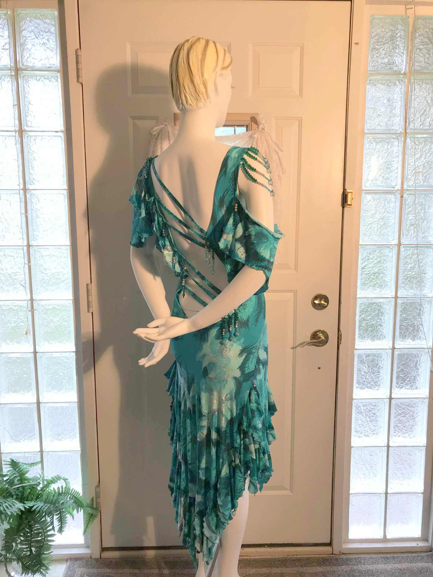 Tropical Print Latin-Rhythm Dress-Kahula