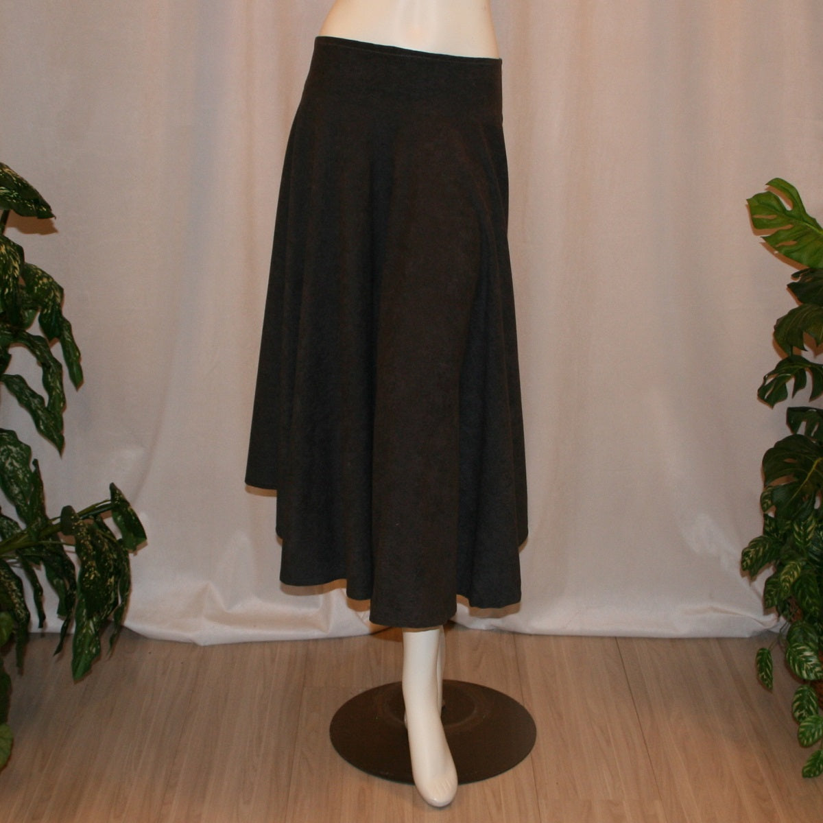 Charcoal Grey Ballroom Skirt-Shadow