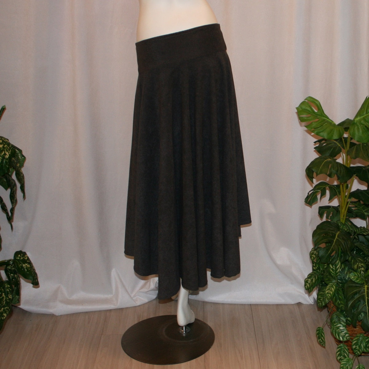 Charcoal Grey Ballroom Skirt-Shadow