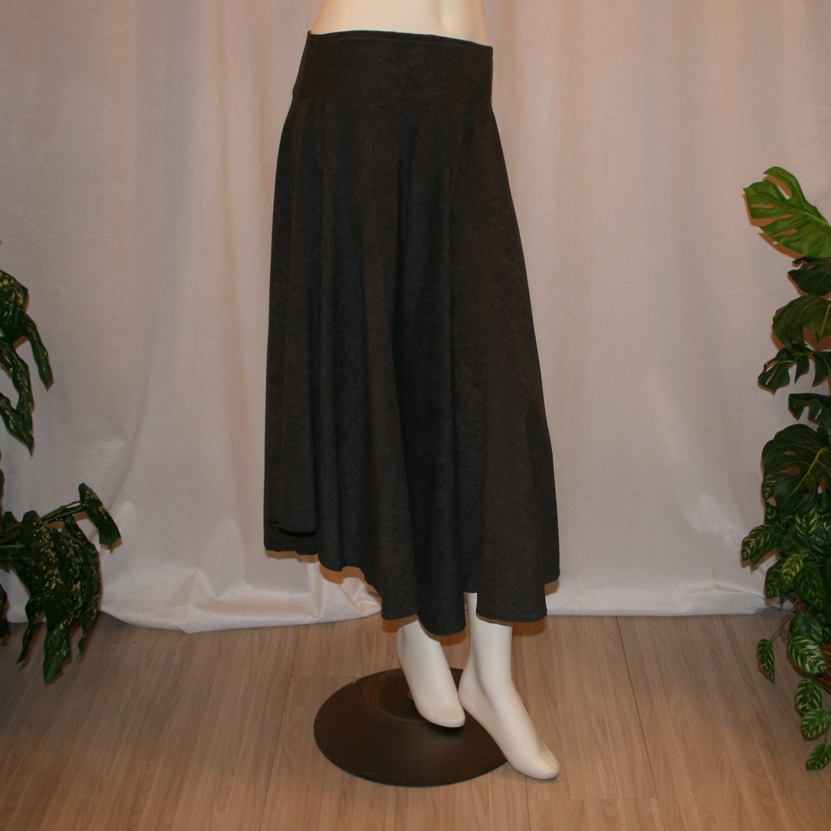 Charcoal Grey Ballroom Skirt-Shadow