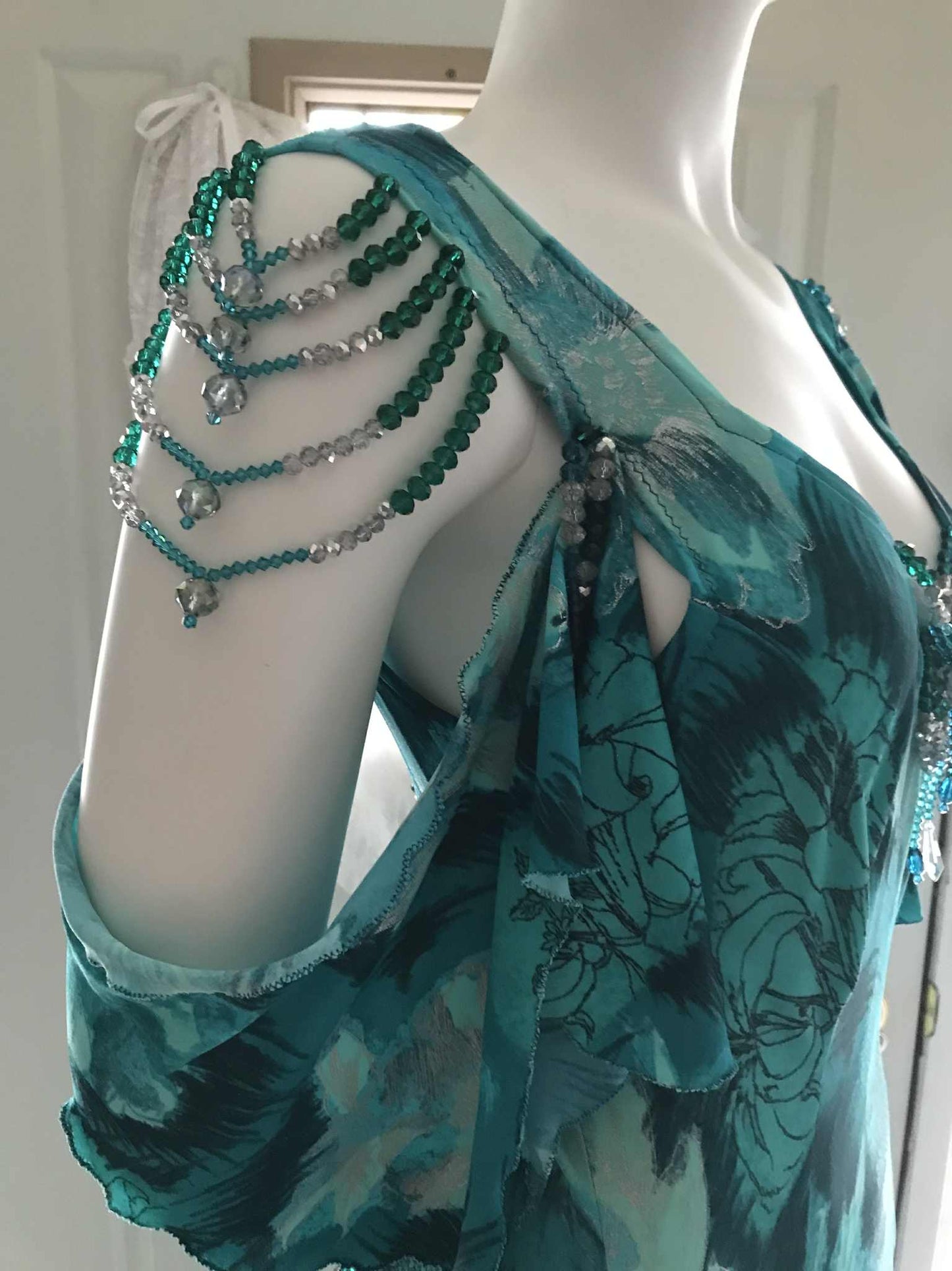 Tropical Print Latin-Rhythm Dress-Kahula