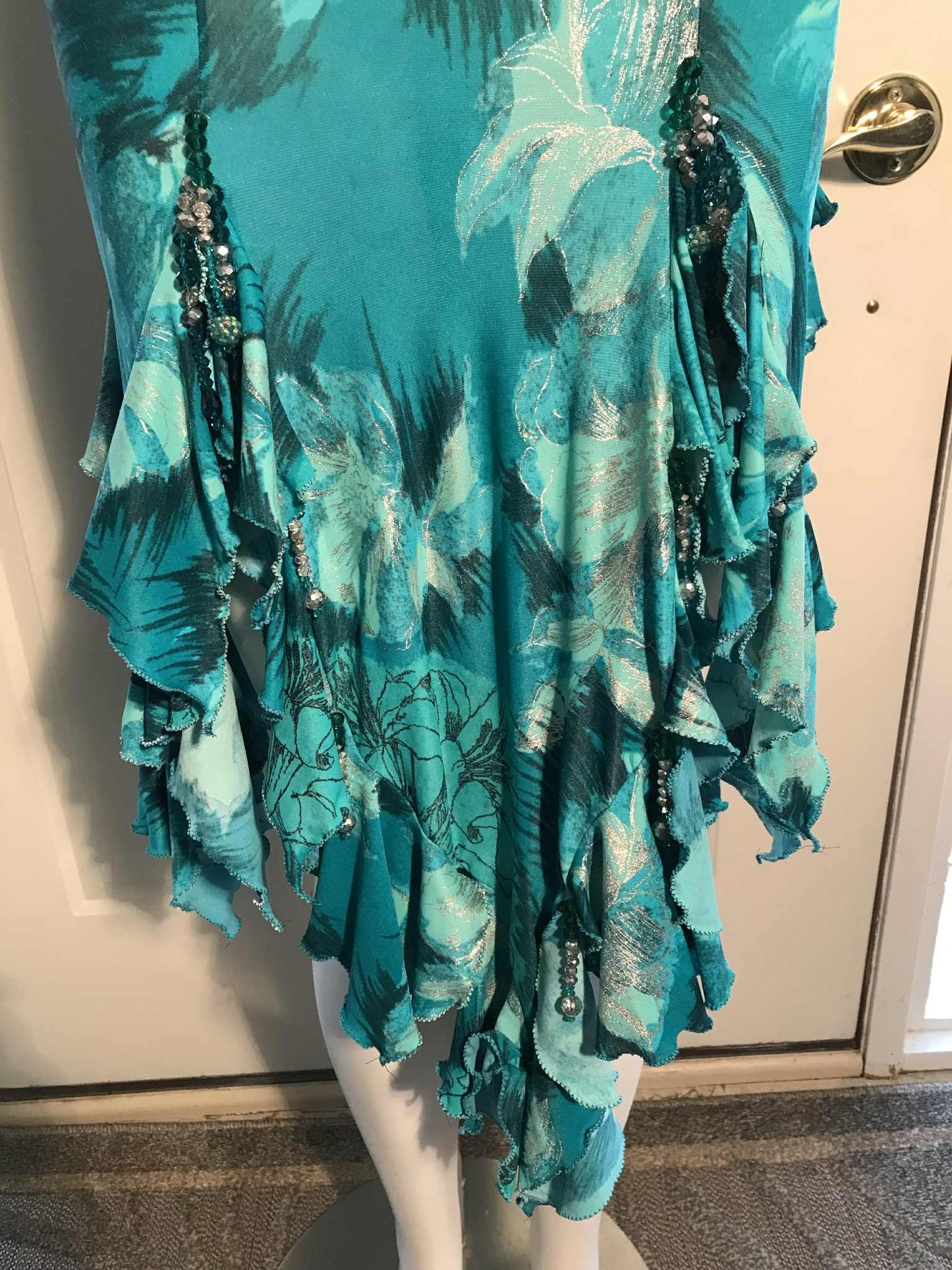 Tropical Print Latin-Rhythm Dress-Kahula
