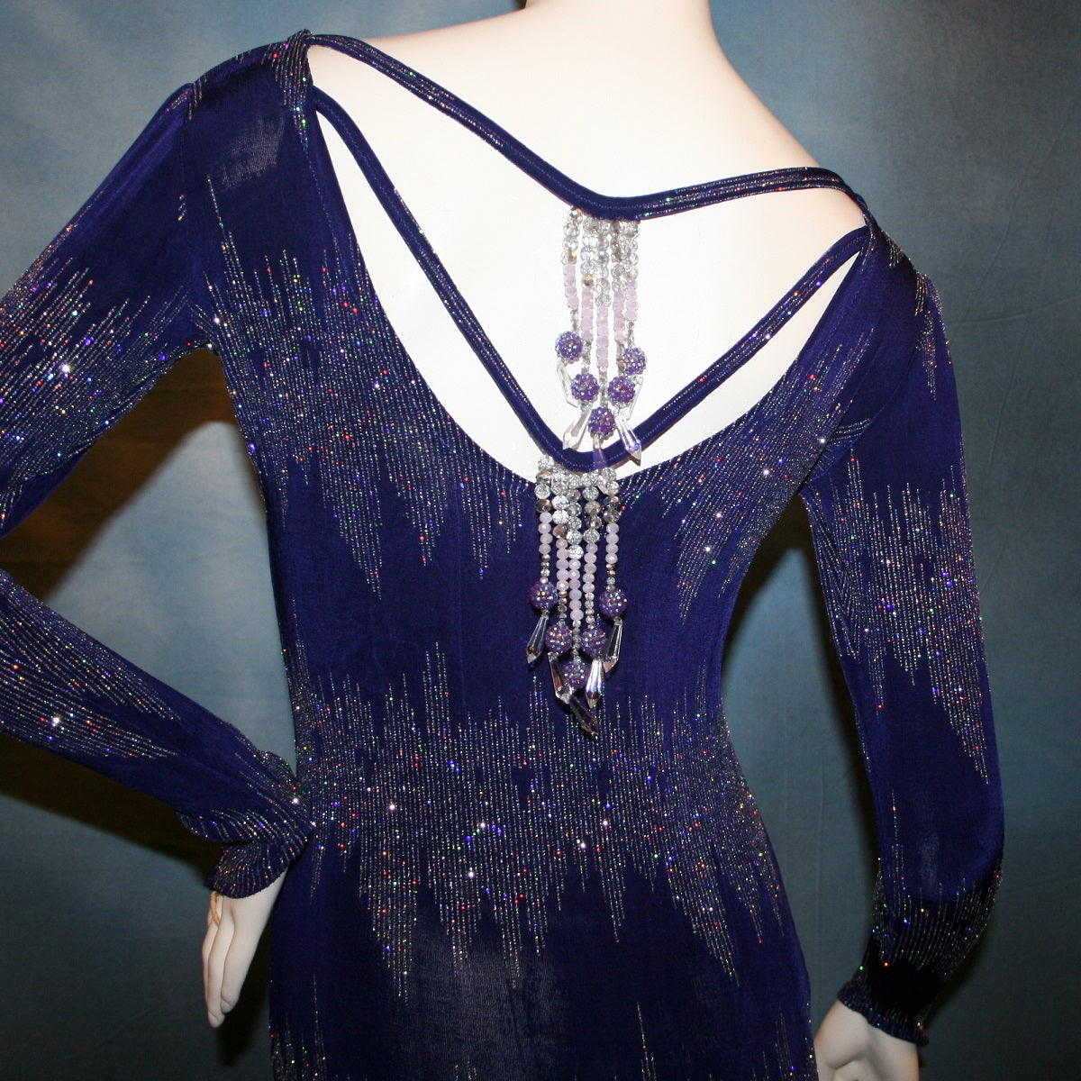 Purple Latin-Rhythm-Tango Dress-Levina