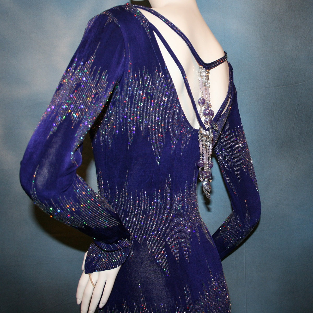 Purple Latin-Rhythm-Tango Dress-Levina