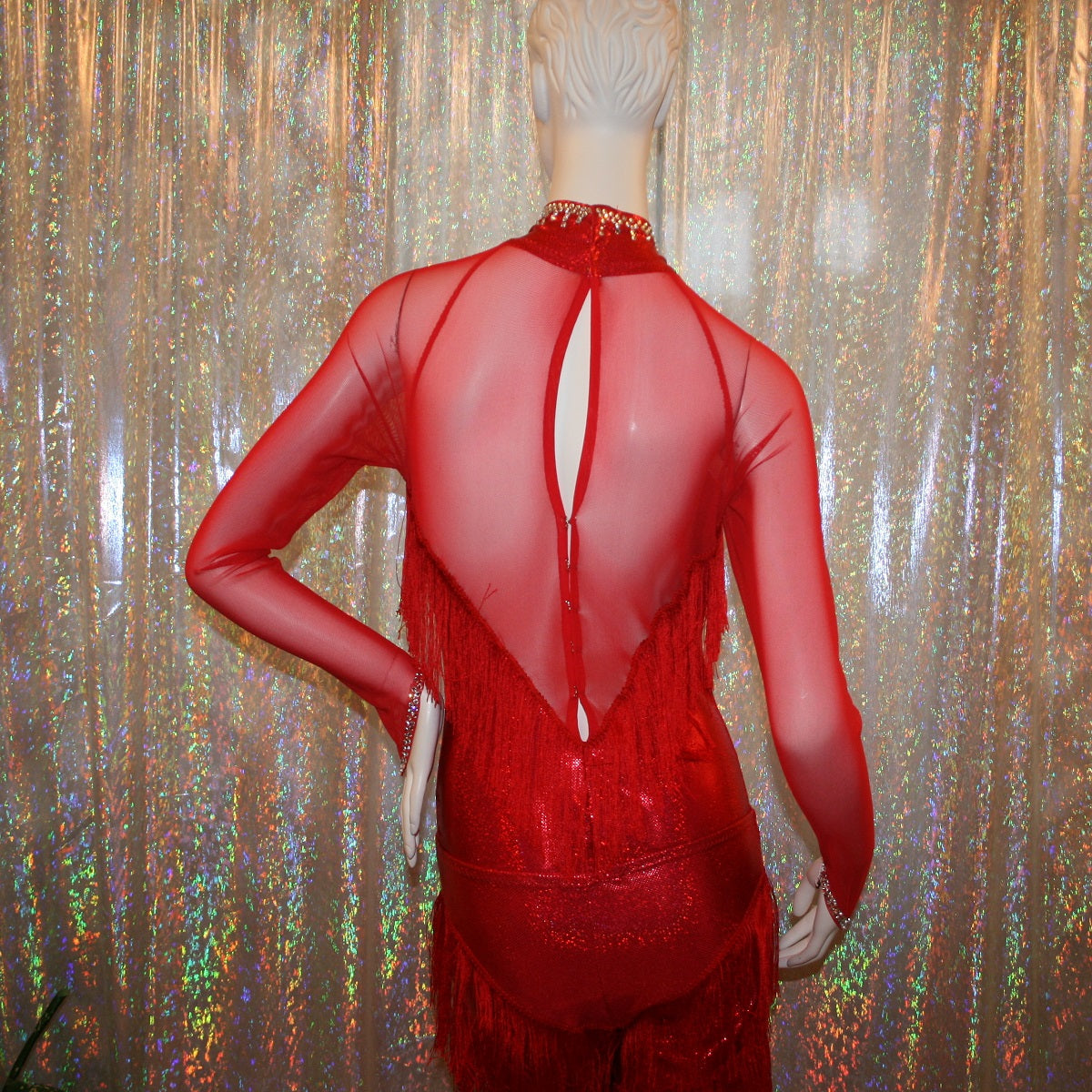 Classic Red Fringy Dance Pant Set