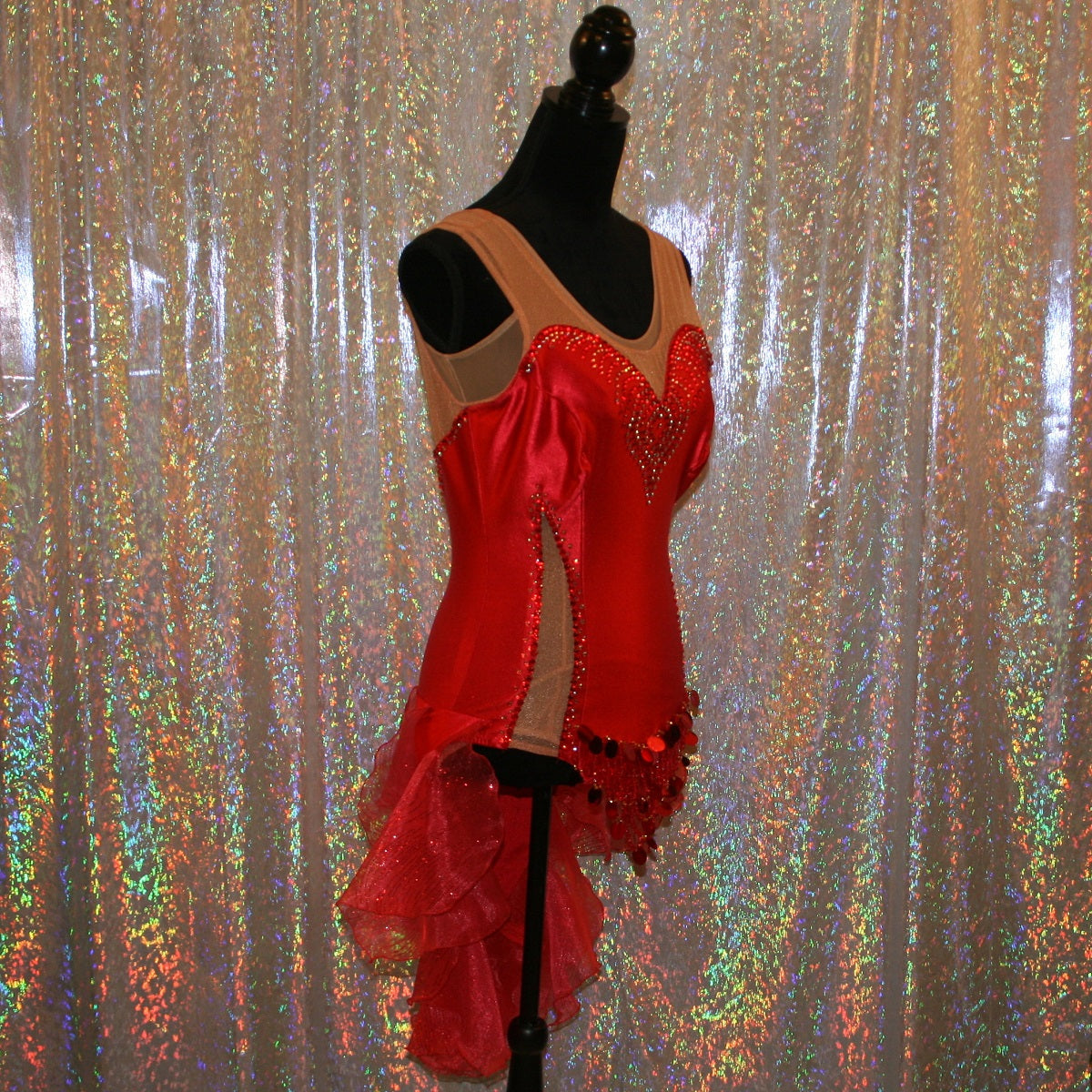 Red Latin-Rhythm-Tango Converta Dress-Amaryllis