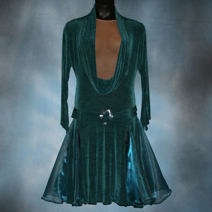 Teal Latin-Rhythm Dress-Gina