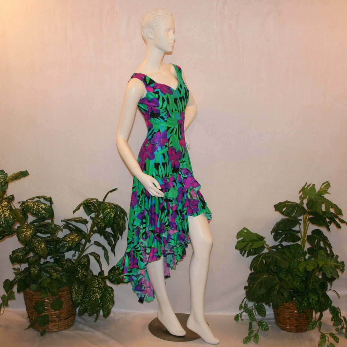 Latin-Rhythm-Tango Dress-Tropical Orchids