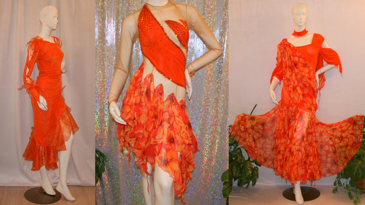 Orange Ballroom & Latin-Rhythm Dresses