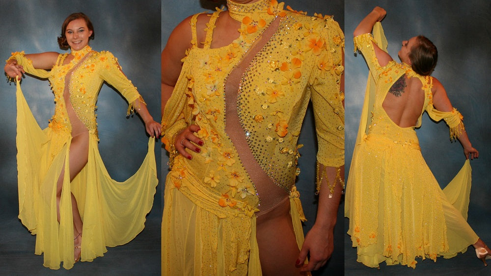 Yellow Ballroom & Latin-Rhythm Dresses