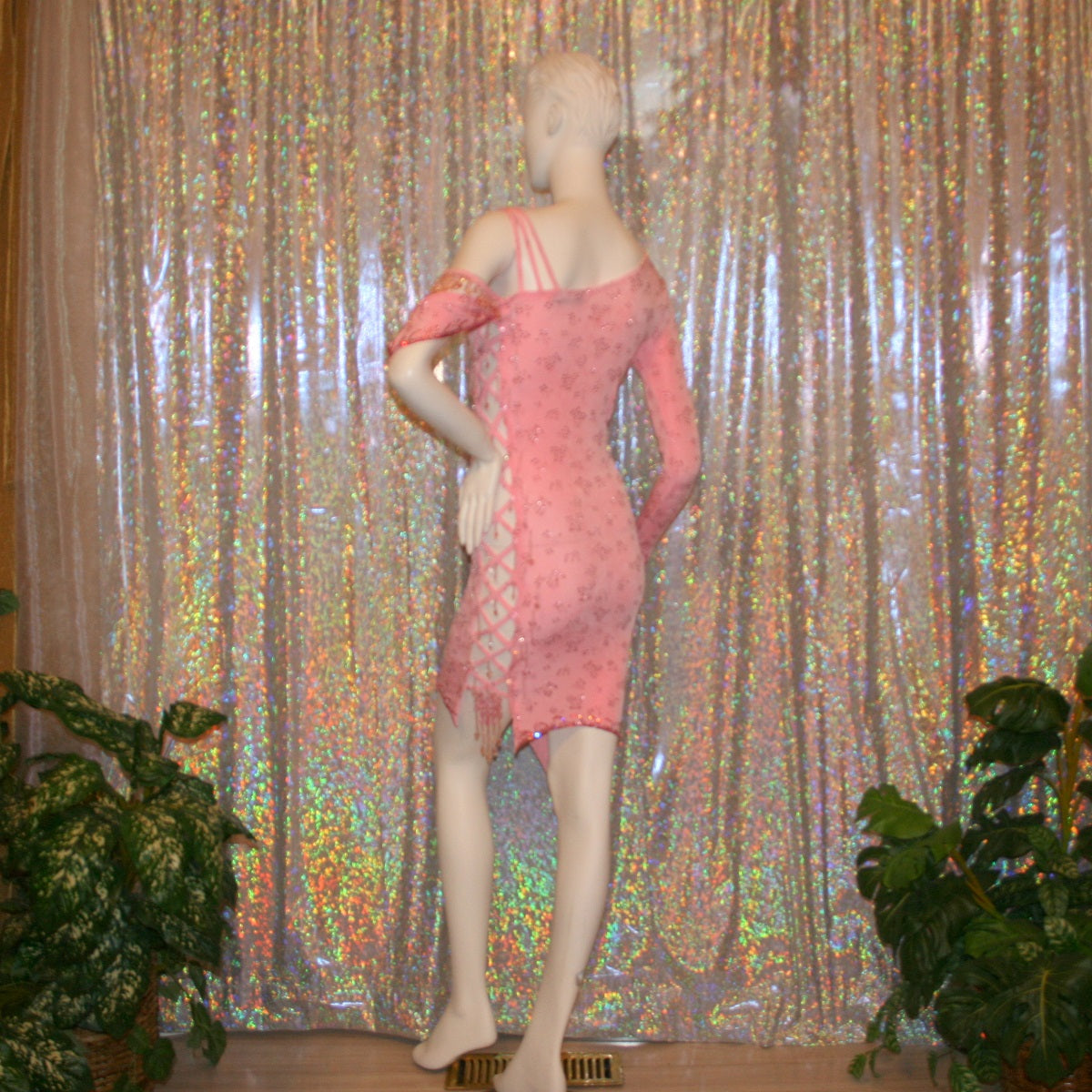 women's light pink latin dress Latin-Rhythm Dress | Pink