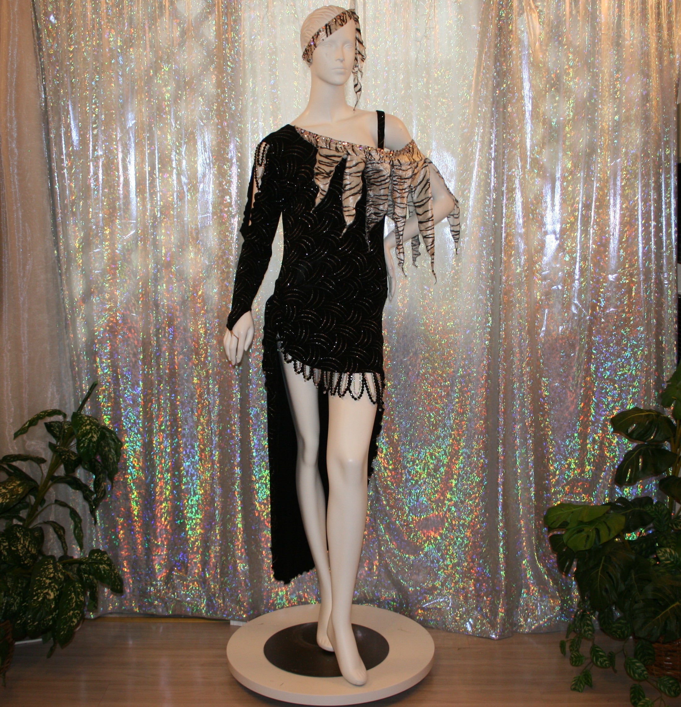 Black and White Latin Dress PRA 790_SALE