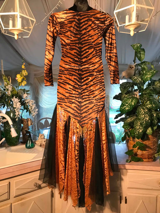 Beginner Ballroom Dress-Tawny Tiger