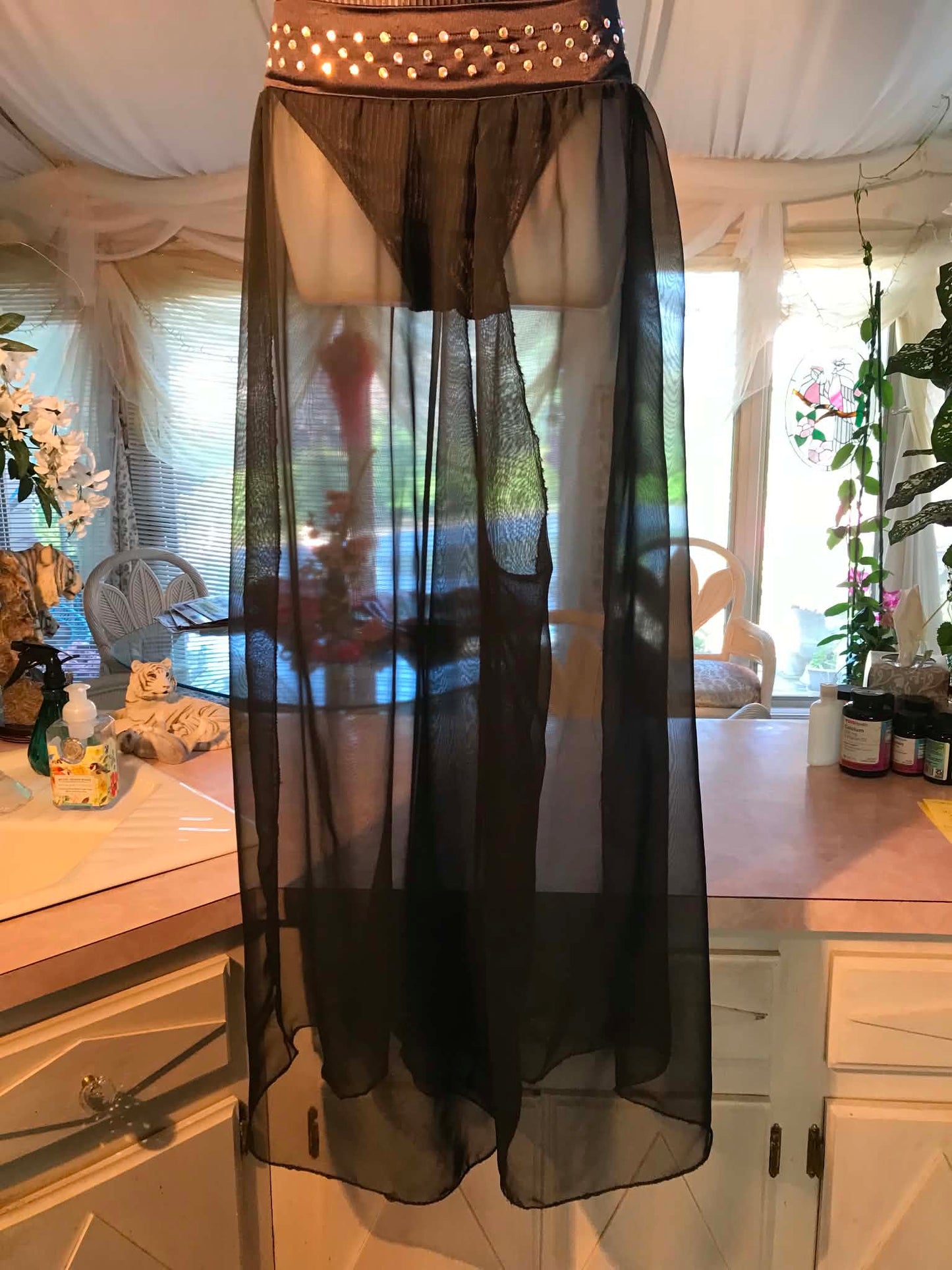 Chiffon Ballroom Pants-Midnight Dream