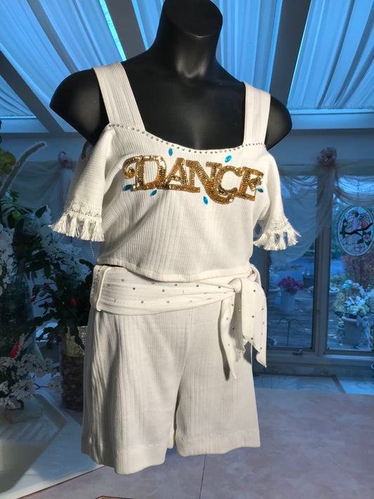 Dance Shorts Set-Cold Shoulders