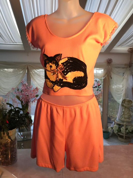 Dance Shorts Set-Purrfectly Pink