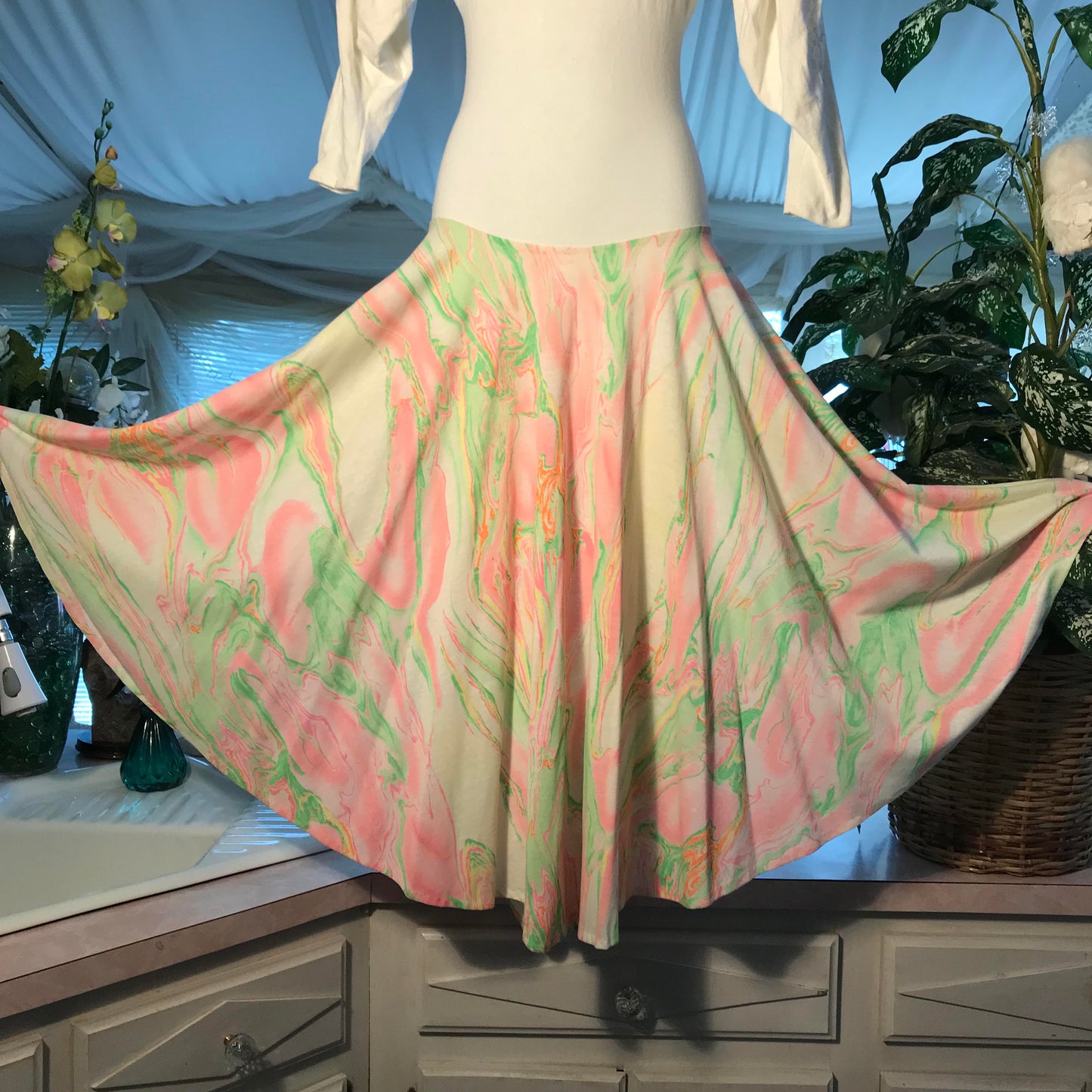 Skirt-Pastel Swirl