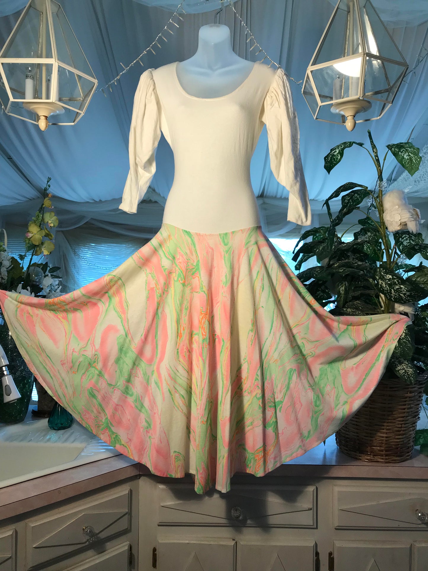 Skirt-Pastel Swirl