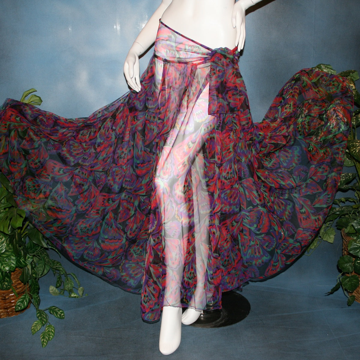 Tropical Print Ballroom Skirt-Tropicana