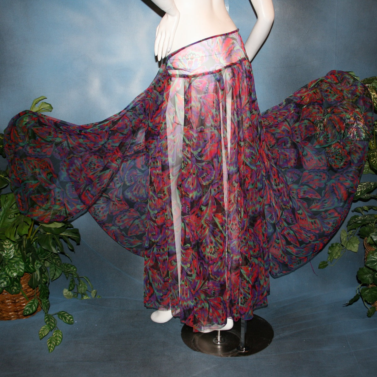 Tropical Print Ballroom Skirt-Tropicana