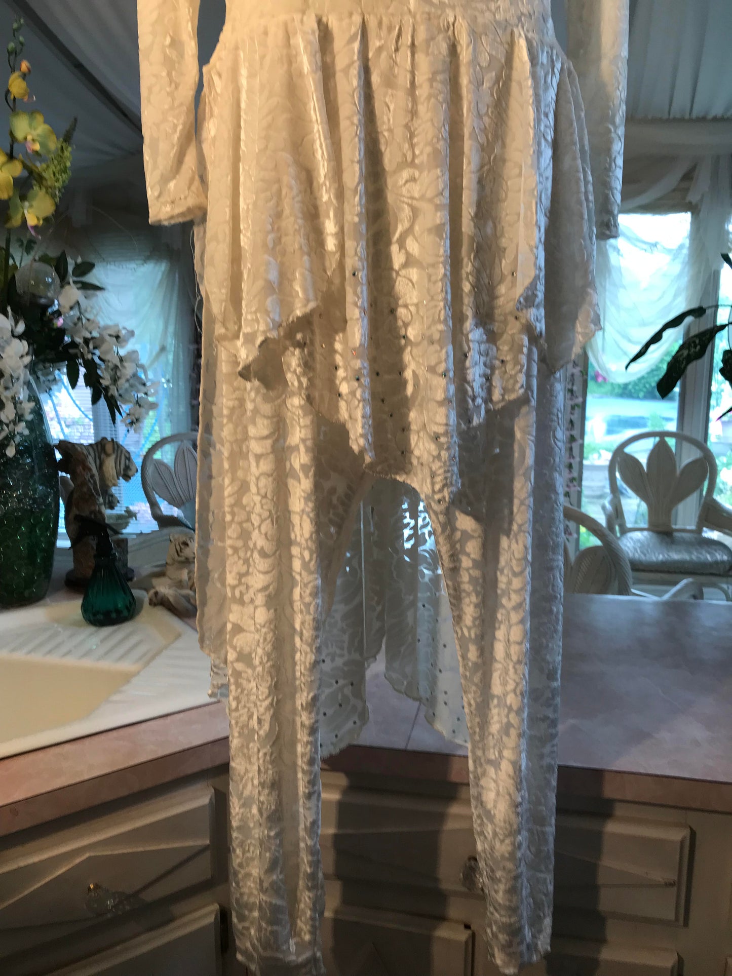 Pantset-Crystal Ivory Cascade