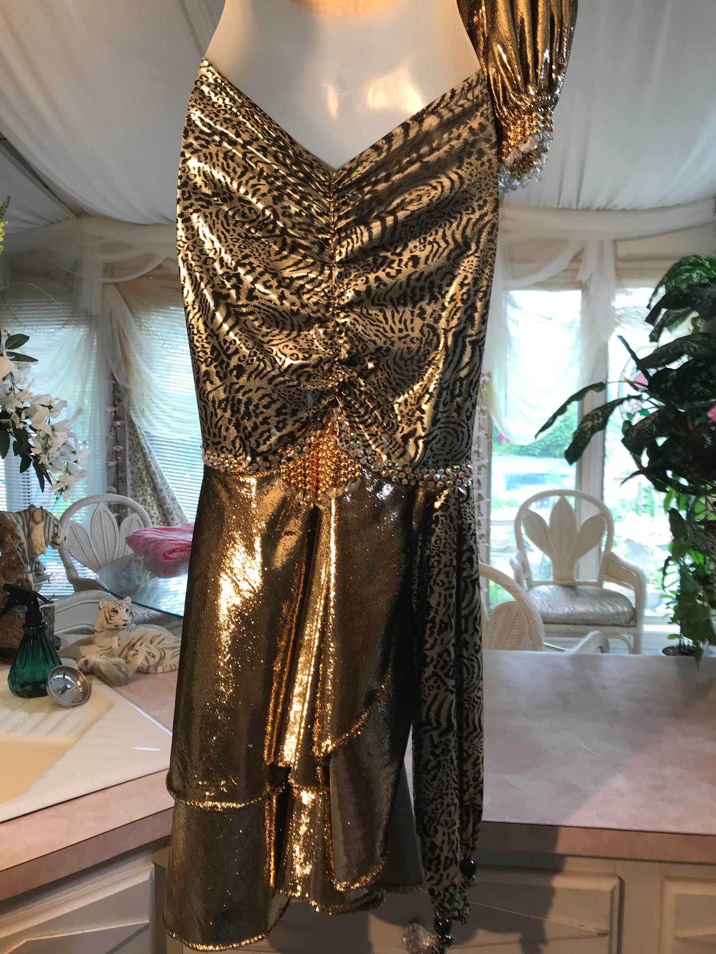 Latin-Rhythm Dress-Wild Gold Savage