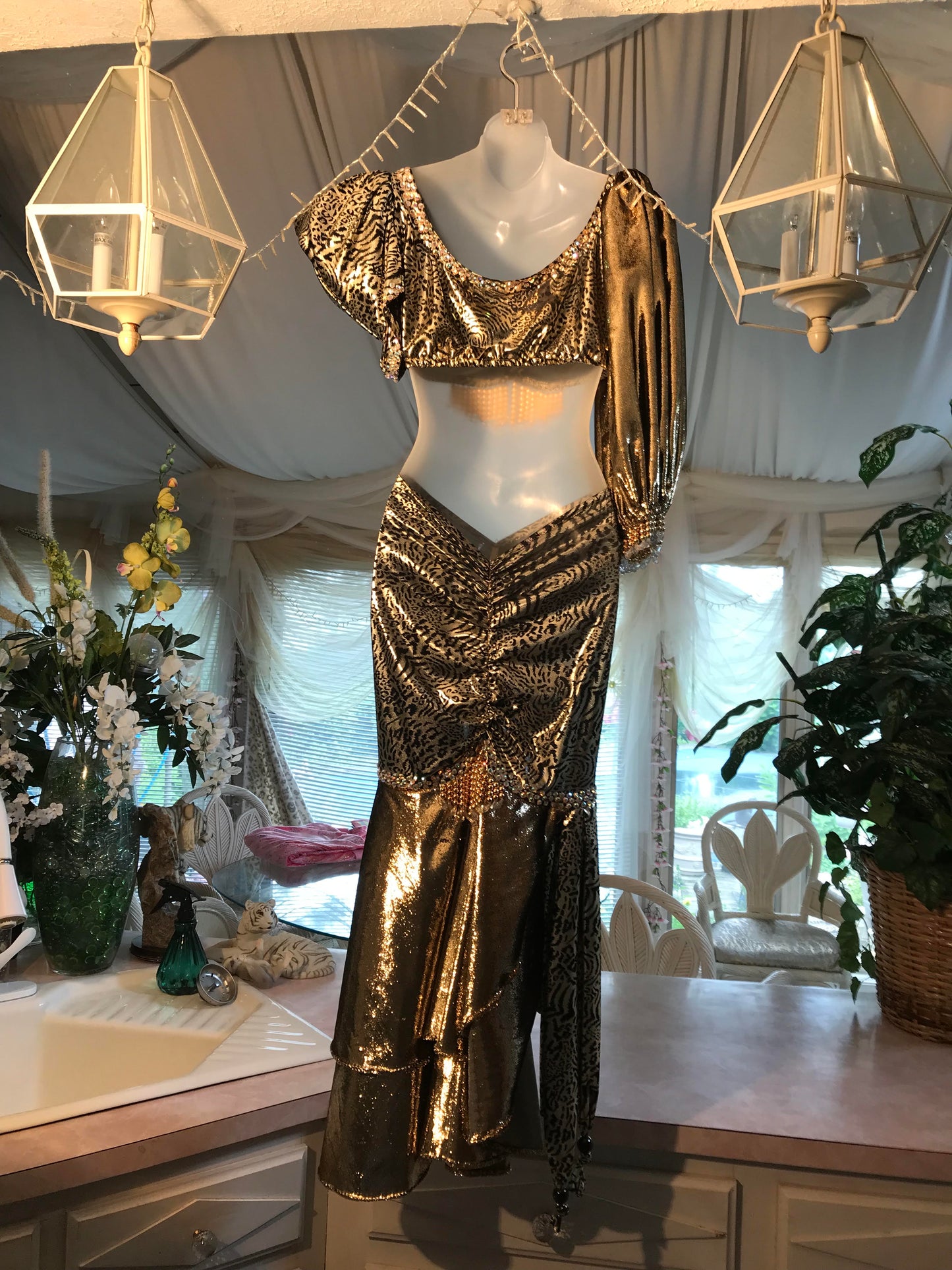 Latin-Rhythm Dress-Wild Gold Savage