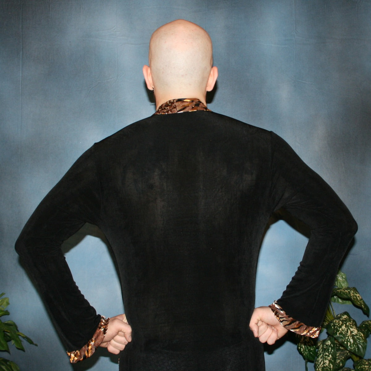 Crystal's Creations back view of men's Latin shirt