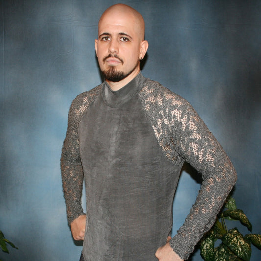 Crystal's Creations men's grey Latin shirt