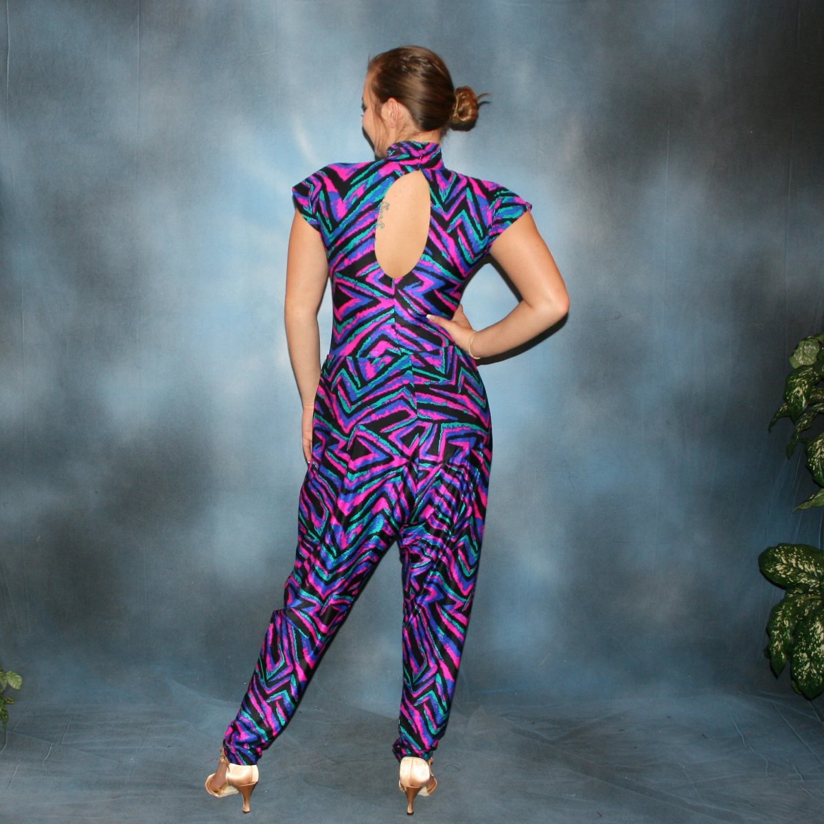 Ballroom Bodysuit & Pants Set-Abstract