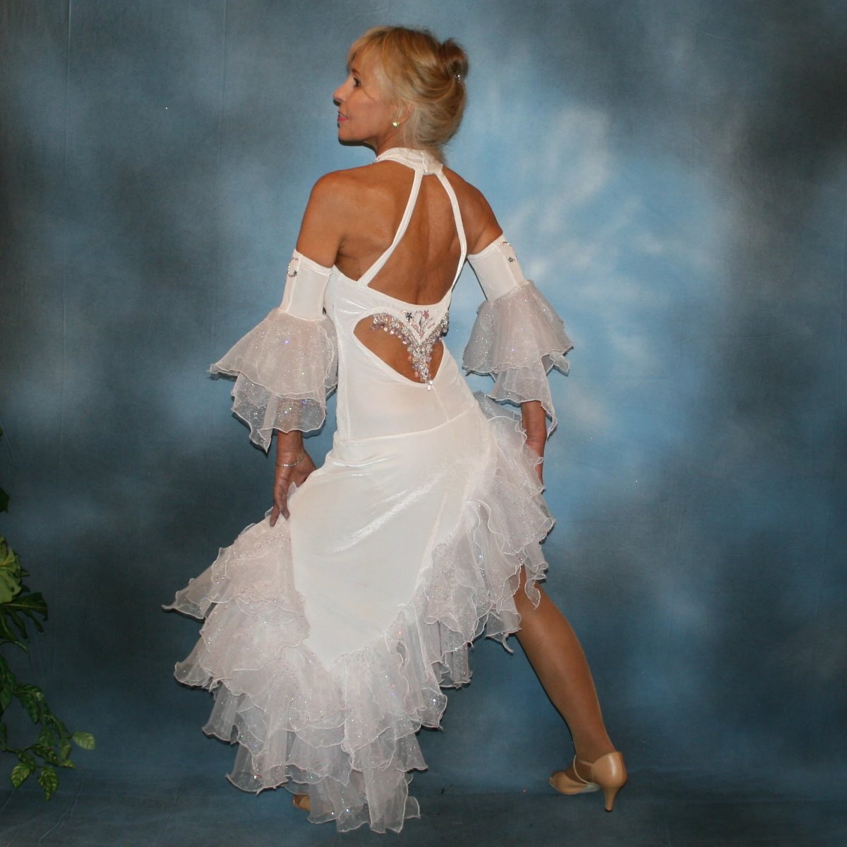 White Latin - Rhythm Dress | Size 3/4-7/8 Crystal's Creations White Latin - Rhythm Dress | Size 3/4-7/8 Crystal's Creations