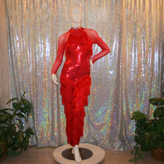 Classic Red Fringy Dance Pant Set
