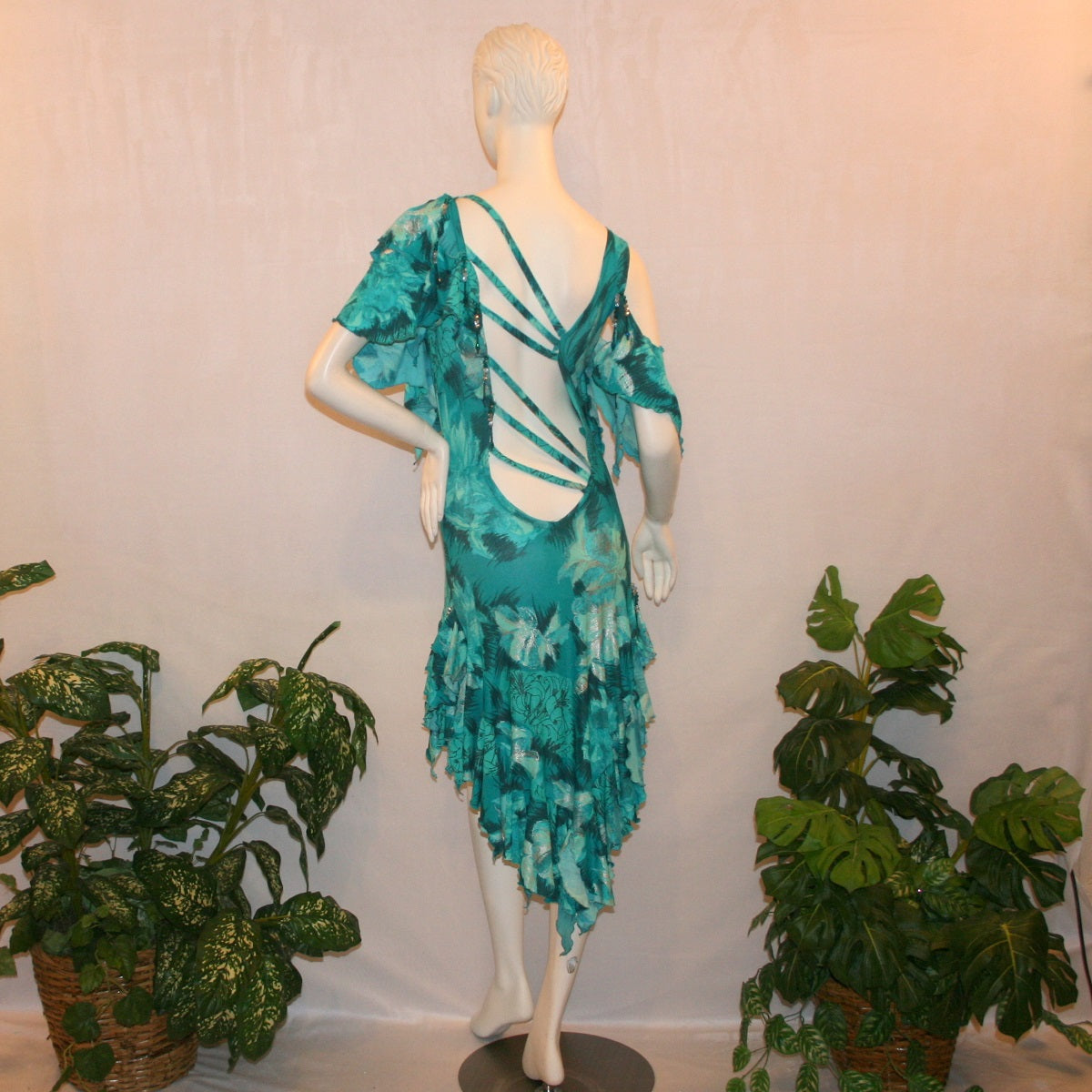 Tropical Print Latin-Rhythm Dress-Kahula