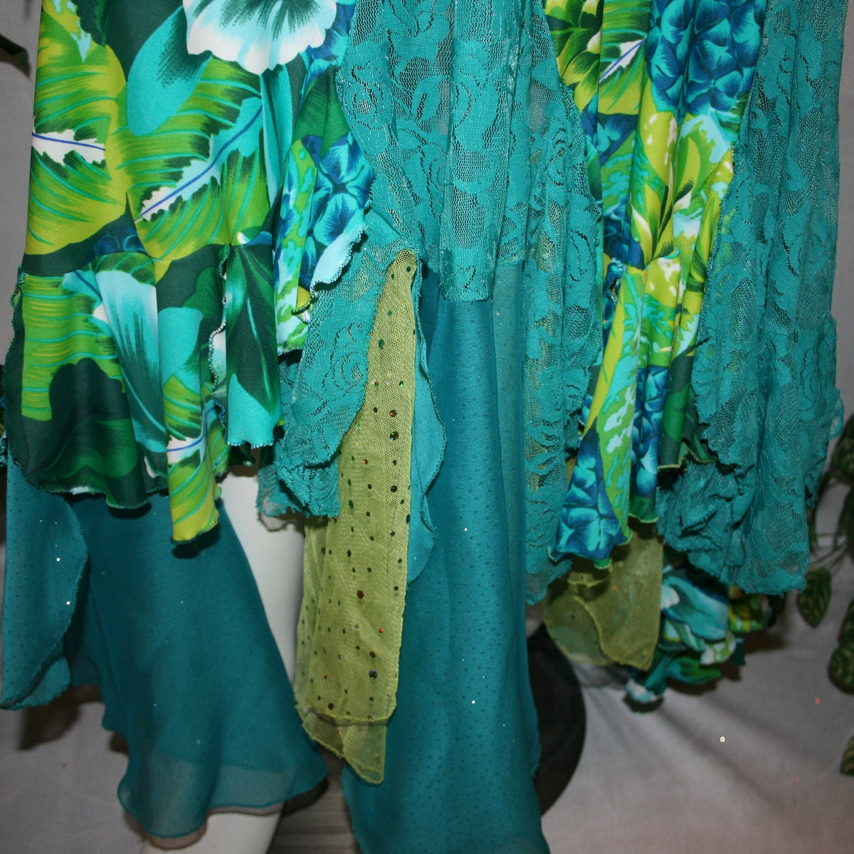 Tropical Print Ballroom Dress-Kailani