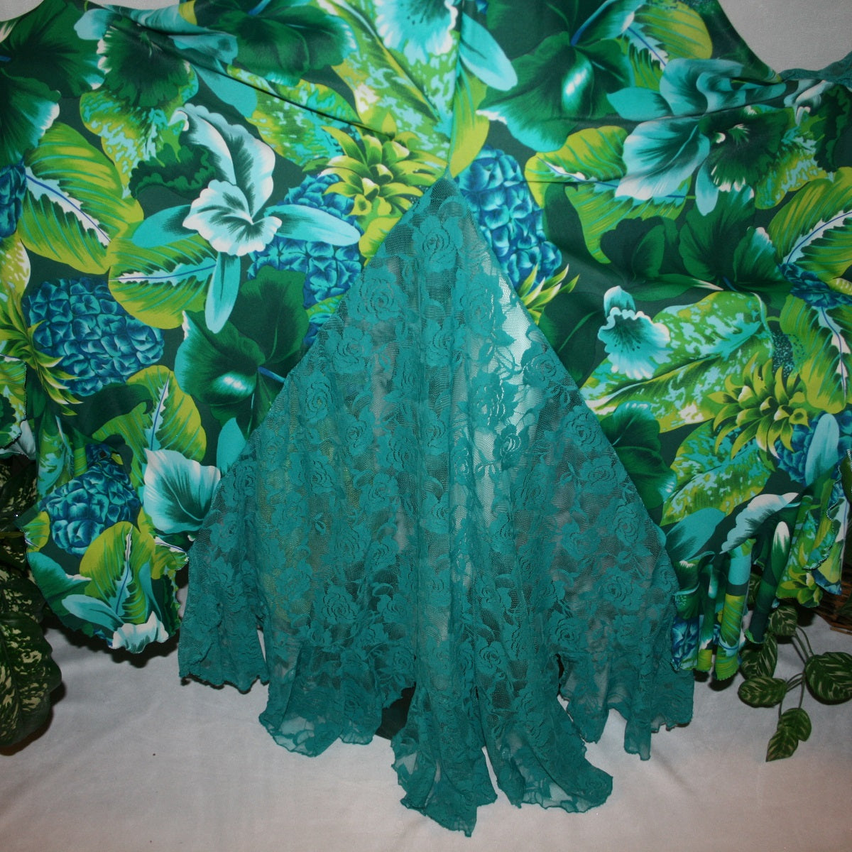 Tropical Print Ballroom Dress-Kailani