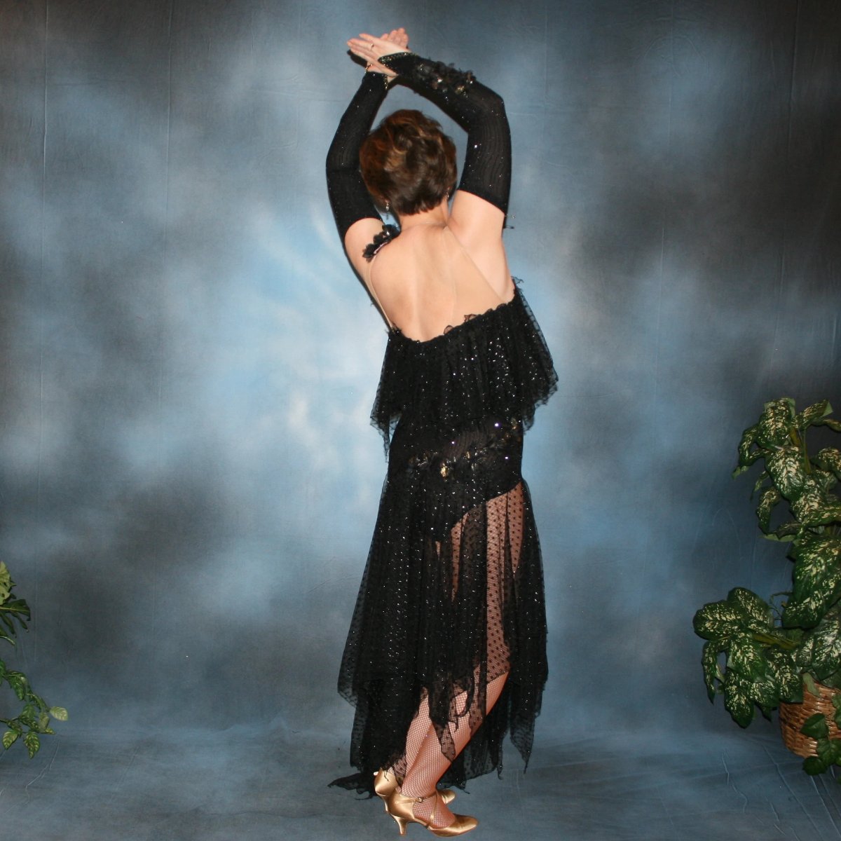 Black Tango Dress | Green Accents | Size 7/8-11/12 Black Tango Dress | Green Accents | Size 7/8-11/12