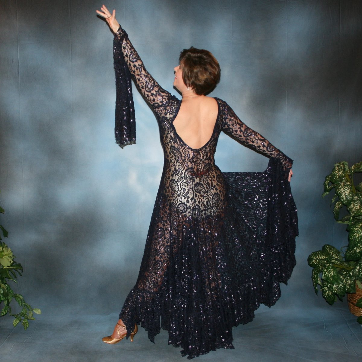 Navy Blue Tango-Paso Doble Dress | Size 3/4-9/10 Navy Blue Tango-Paso Doble Dress | Size 3/4-9/10