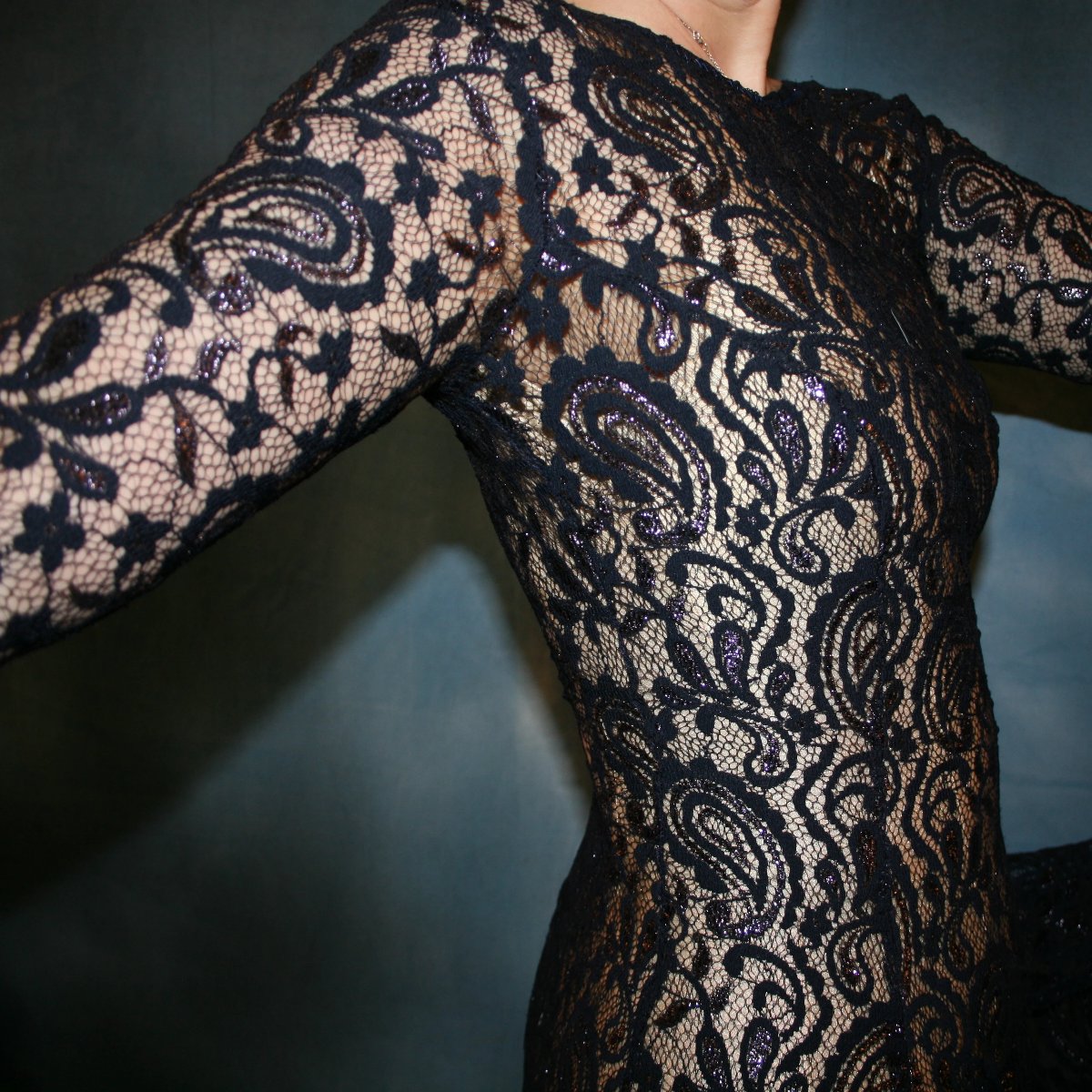 Navy Blue Tango-Paso Doble Dress | Size 3/4-9/10 Navy Blue Tango-Paso Doble Dress | Size 3/4-9/10