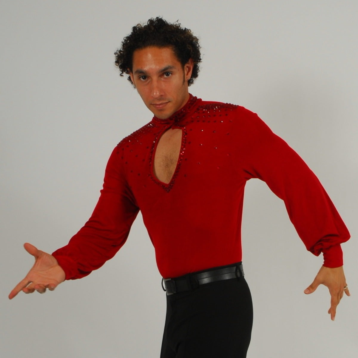 Crystal's Creations men's red Latin shirt